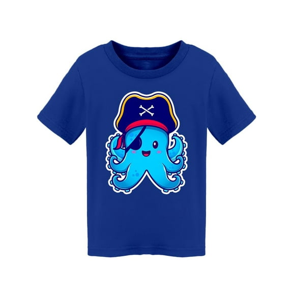 Cute Blue Pirate Octopus T-Shirt Toddler -Image by Shutterstock,  2 Toddler