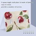 thumbnail image 3 of Yayeee Toggle Light Switch Wall Plate 2-Gang 4.56"x4.48" Decorative Outlet Cover, Cute Cherry, 3 of 7