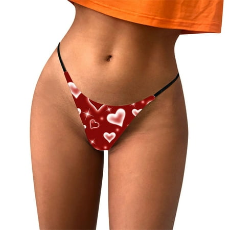 Fadeal Funny Thongs Soft T-Back Underpants Comfort Low- Women s G-String Women s Micro Thong Multicolor 2XL