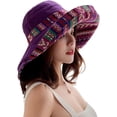 thumbnail image 1 of Women Wide Brim Sun Hats Metal Wired Edge Summer UV Protection Beach Fishing Hat for Hiking Garden Travel Chin Strap, 1 of 5