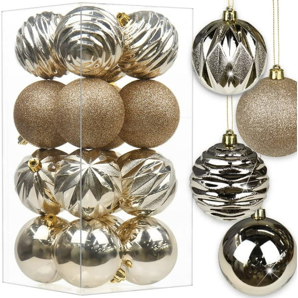 Large silver 2024 christmas ornaments