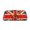 Silver, variant on Union Jack Flag Pencil Case Pouch Organizer, Leather Stationery Bag Daily Cosmetics Holder