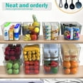 thumbnail image 6 of YAN & HIN 4 pcs/set Large Clear Storage Bins with Lids - Stackable, Transparent Pantry Storage with Handles - Nest Nicely for Clutter Organizer (11 "L x 7.5" W x 6.1 "H), 6 of 7