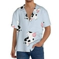 thumbnail image 3 of Fotbe Cute Farm Cow print Short Sleeve Button Down Shirts for Men Casual Summer Beach Wrinkle Free Shirt-4X-Large, 3 of 7