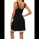 thumbnail image 3 of Camisón de Mujer con Cuello en V, Camisón de Encaje Suave, Color Negro, Talla M, 3 of 4