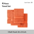 thumbnail image 4 of Juego de toallas de baño LANE LINEN Luxury Tiger Lily 100% algodón x4, 4 of 8
