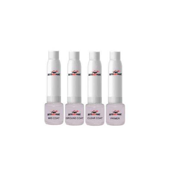 ABP Touch Up Basecoat Plus Clearcoat Plus Primer Spray Paint Kit Compatible with Satin White Pearl Outback Subaru (37J)