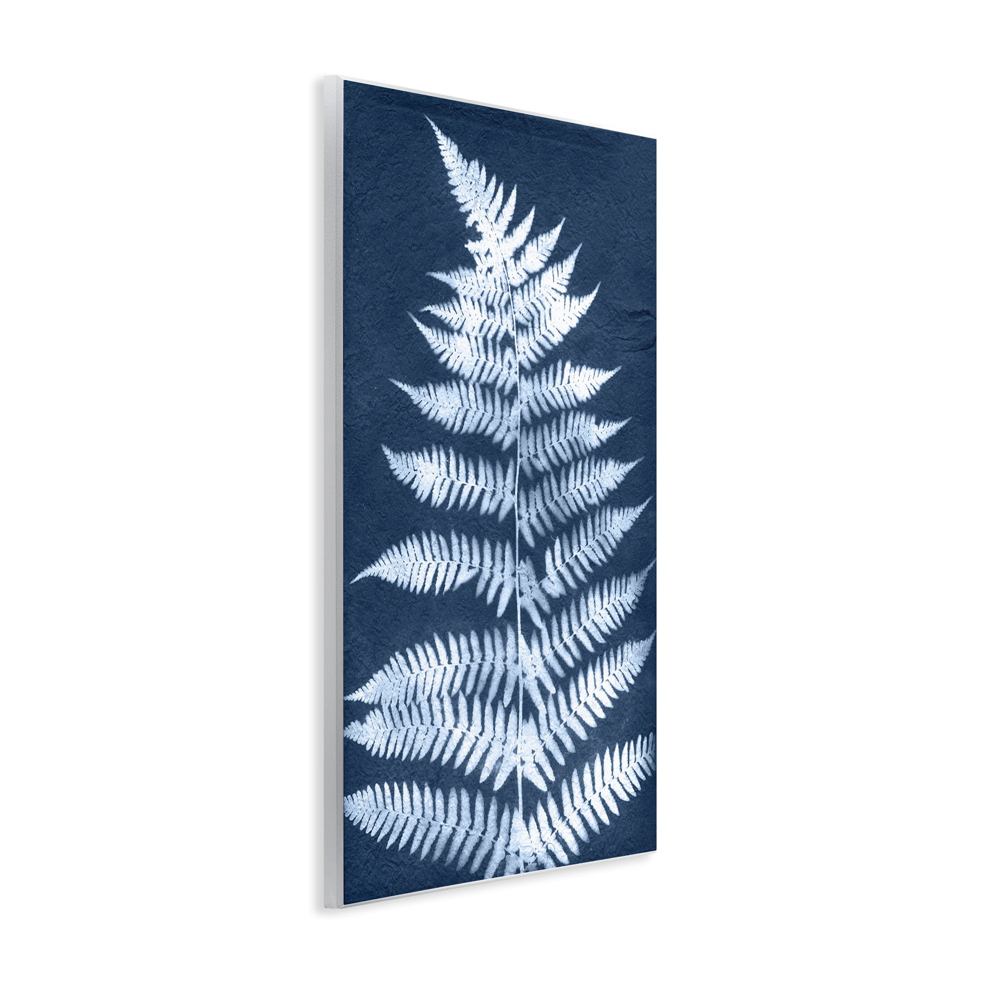 Stupell Industries Forest Fern in Blue Botanical & Floral Painting Unframed Art Print Wall Art, 13 x 19