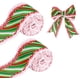 thumbnail image 1 of CHAO Rollos de Cinta de Navidad con Alambre, 6,3 cm de Ancho 11 m, Cintas de Navidad para Bricolaje Cinta de Poliéster para Árbol de Navidad Bordes Ventisqueros Cintas de Navidad Rojas, Verdes y Blanc, 1 of 5