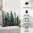 thumbnail image 3 of Watercolor Pine Tree Pillow Covers Green Rustic Forest Throw Pillow Covers 20x20 Set of 2 Winter Xmas Tree Snowflakes Pillowcase for Living Room Couch Sofa, 3 of 6