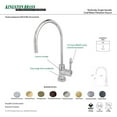 thumbnail image 3 of Kingston Brass KS8196NKL Robinet de Filtration d'Eau Froide à une Poignée Moderne - Nickel Poli, 3 of 3