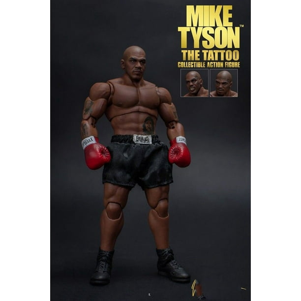 Figuras de boxeo de Mike Tyson de 3 cabezas, juguetes, boxeador, campeón, ronda final, modelo coleccionable zhangmengya LED