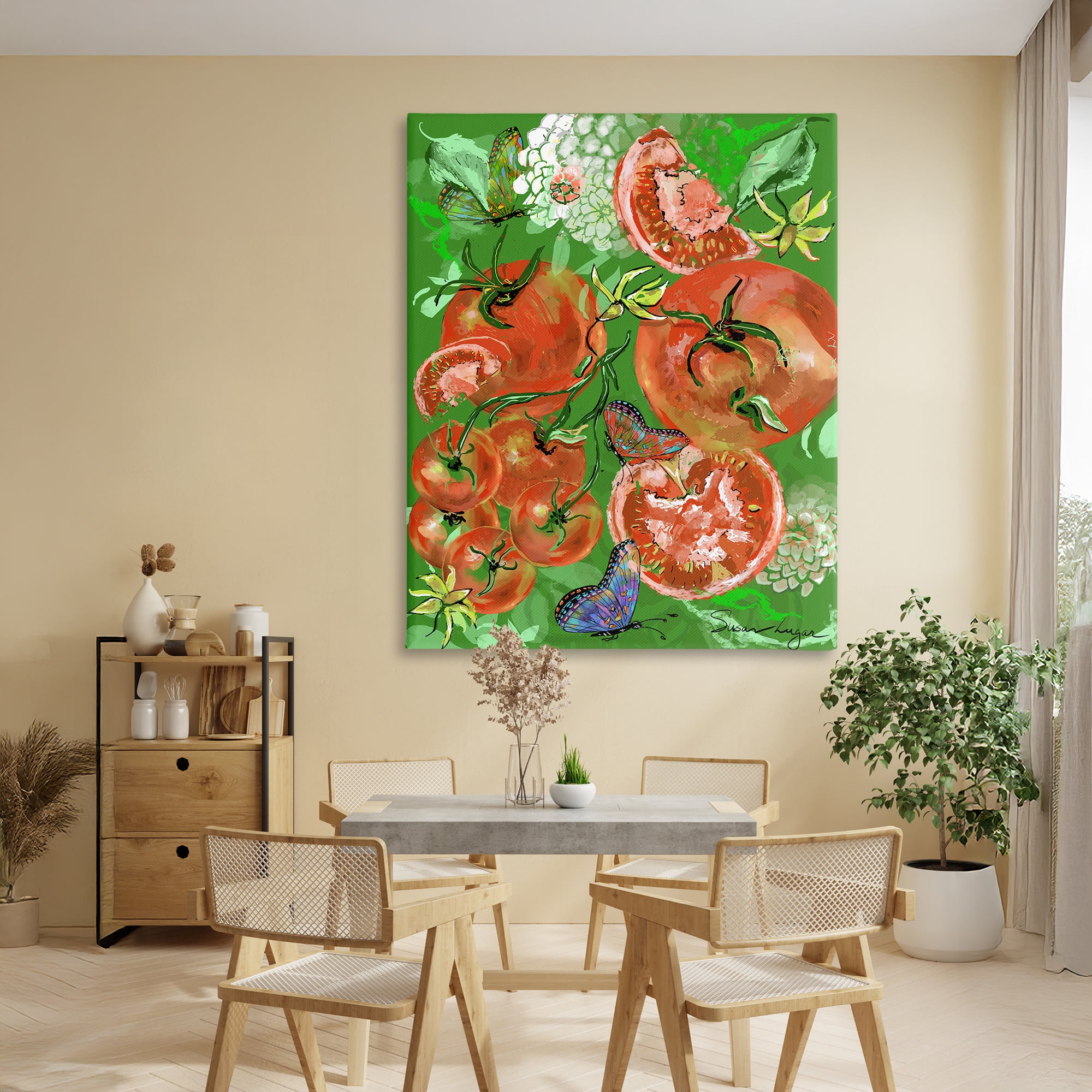 Stupell Industries Tomatoes Swirl Collage Canvas Wall Art, design by Susan Lugar