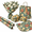 Green 2, variant on Green 5 Green Leaf Gift Wrap Tissue Paper 20x14 Inches 50 Count