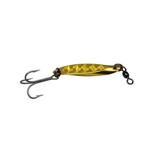 Tsunami Shockwave Spoon Fishing Lure, Gold with Gold Prism