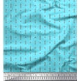 thumbnail image 1 of Soimoi Moss Georgette Fabric Curve Diamond & Clock Tower Architectural Decor Fabric Printed Yard 42 Inch Wide, 1 of 3