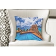 thumbnail image 4 of Ambesonne Summer Throw Pillow Cover 2 Pack, Vacation Resort Ocean, 18", Pale Brown Blue White, 4 of 6