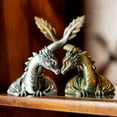 thumbnail image 3 of Single Twin Flame Dragon Book Stand - Fantasy Display, 3 of 8