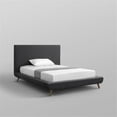 thumbnail image 6 of Lyle Beds Charcoal Linen Full Upholstered Walnut Tapered Legs, 6 of 7