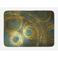 thumbnail image 1 of Steampunk Bath Mat, Fantasy Whirlwind Shaped Mechanic Clockwork Design Abstract Surrealist Image, Plush Bathroom Decor Mat with Non Slip Backing, 29.5" X 17.5", Yellow and Blue, by Ambesonne, 1 of 2