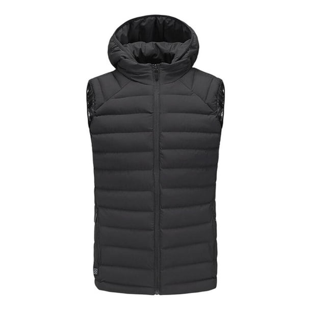 Chaleco de calentamiento eléctrico para hombre Chaqueta de calentamiento de invierno para proteger con calefacción a Negro l Yuyangstore Chaleco Térmico