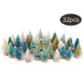 thumbnail image 1 of MesaSe 33 Pcs Multi-color Mini Pine Trees Frosted Sisal Trees with Wood Base Plastic Winter Snow Ornaments Tabletop Trees Decoration, 1 of 8
