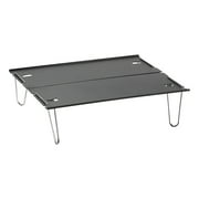 Gongxipen 1 Set Ultralight Outdoor Desk Folding Tea Table Aluminium Alloy Folding Desk (Black)