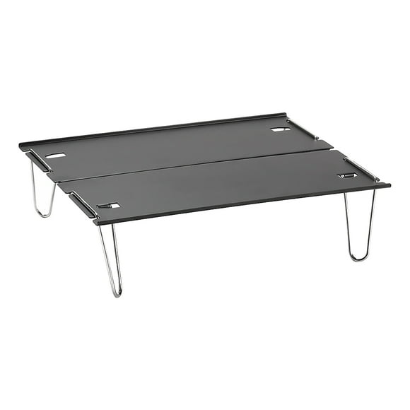 Shisuyan 1 Ensemble Bureau d'Extérieur Ultraléger Table à Thé Pliante Bureau Pliant en Alliage d'Aluminium (Noir)