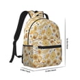 thumbnail image 2 of Uemuo Honey Honeycomb Printed Student Durable Water-resistant Backpack,Travel Backpack,Outdoor Activities Backpack, Laptop Backpack, Multi-compartment Backpack, 2 of 5