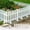 B, variant on White Plastic Garden Fence, Decorative Border Fencing with Stakes, Outdoor Landscape Lawn Edging, Flower Bed Vegetable Garden Christmas Tree Fence Border, Yard Patio Pathway Décor, 6.6"x7.8"