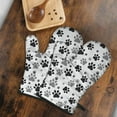 thumbnail image 5 of Cute Oven Mitts,Grey Dog Paw Footprint Oven Mitt 2-Pack Set,Kitchen Gloves for Oven,Heat Resistant Oven Mitts 7.7"x12", 5 of 7