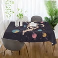 thumbnail image 3 of Yayeee Tablecloths 60" x 90" Rectangle Wrinkle Resistant Party Table Cover, Pink Record, 3 of 8