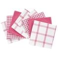 thumbnail image 2 of T-fal Coordinating Flat Waffle Weave Dish Cloth, Eight Pack, Pink, 2 of 5