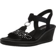 thumbnail image 1 of Sandalia con cuña Skechers Rumblers Queen B para mujer, color negro, 1 of 1
