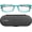 Rectangle / Teal, variant on Always With You ThinOptics Reading Glasses - Ultra Thin and Lightweight Readers with Case - Special Edition Colors - Rectangle Teal 1.0x