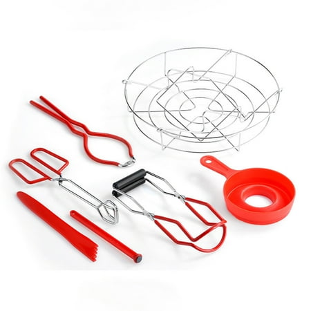 

Herrnalise Canned Goods Entry Kit 7-piece Canned Tools Set With Stainless Steel Frame Wide Mouth Funnel Kitchen Pliers Can Lifter Magnetic Lid Lifter Can Wrench