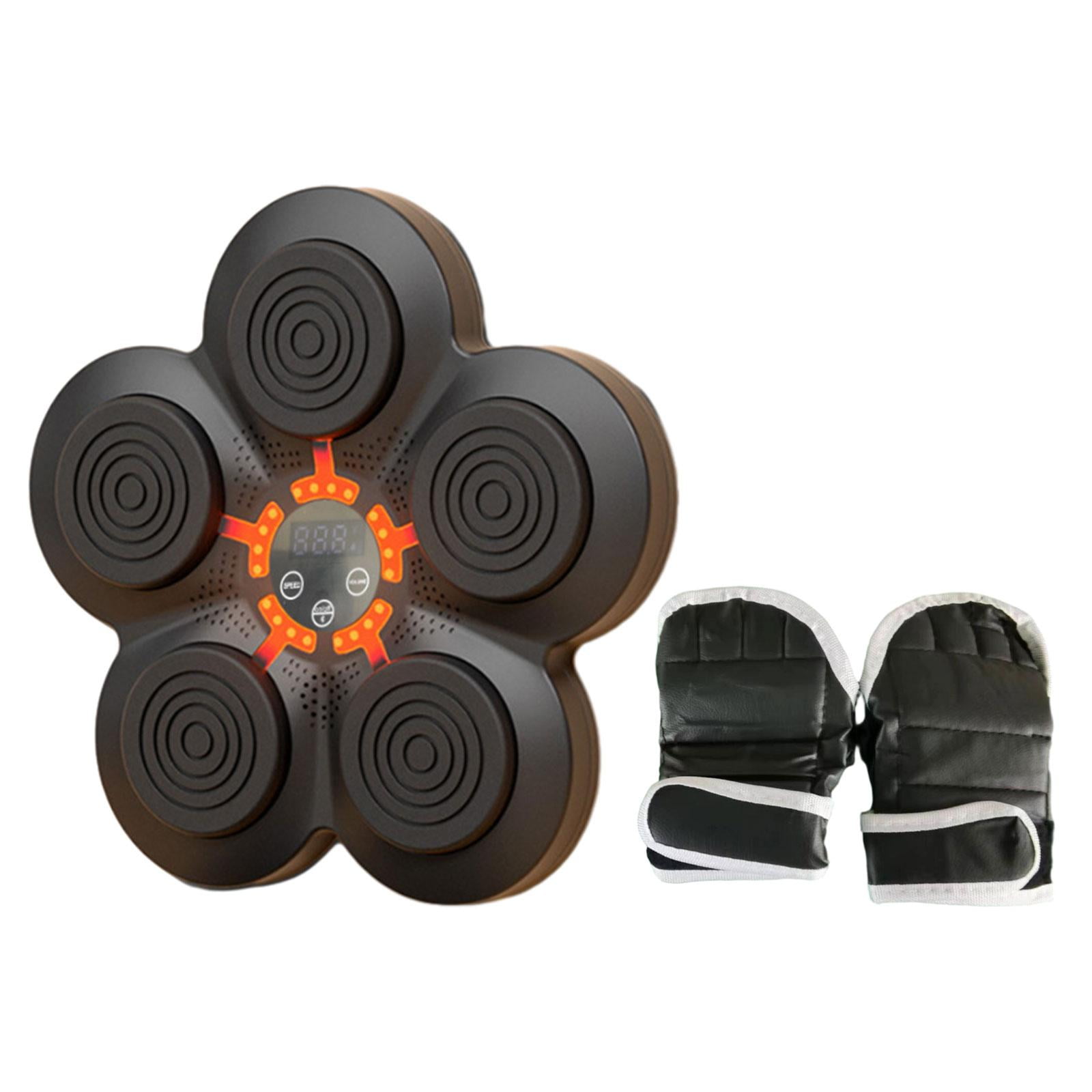 Machine de Boxe Musicale Pads de Boxe avec Gants de Boxe Taekwondo Entraîneur de Boxe avec Gants pour Adultes