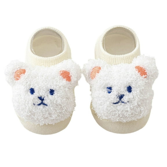 Xijirk Baby 3D Fluffy Bear Socks Low Cut Cute Decorative Ankle Socks for Boys Girls 0-1 Years