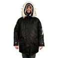 thumbnail image 5 of Freeze Defense Men's Winter Coat Snorkel Parka Jacket (Black, Small), 5 of 10