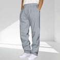 thumbnail image 2 of BXINGOHAI Mens Cargo Sweatpants Open Bottom Sweat Pants for Men Loose Fit Joggers Sweatpants Lounge Pants with Pockets Silver,5XL, 2 of 5