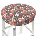 thumbnail image 3 of Fotbe Foxes Stool Covers Round,Waterproof Round Bar Stool Covers Bar Chair Covers Washable Stool Cushion Slipcover for 12-14 Inch Chair-13 inch, 3 of 7