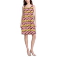 thumbnail image 2 of FORMRS Summer Dress for Women Loose U Neck Sleeveless Midi Beach Sundresses with Pockets, Pink Palm Trees Pattern, 2 of 8