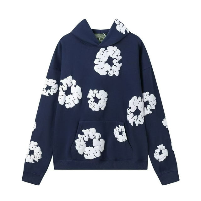 Traje de Sudadera con capucha de hip-hop callejero americano de Denim Tears, traje de sudadera y pantalón de chándal versátil para hombre