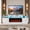 White02, variant on Easoger Fireplace TV Stand with 36” Electric Fireplace, Entertainment Center for TVs up to 90", LED Lights Entertainment Center, TV Console, Black