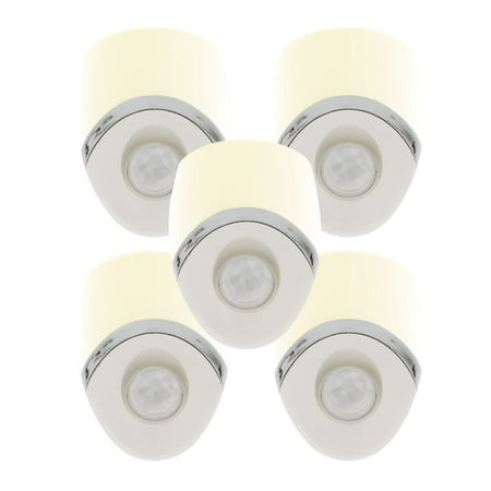 

Amerelle 73092CC Geometric Motion Activated LED Night Light White/Nickel (5 Pack)