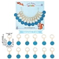 thumbnail image 2 of 12Pcs 12 Constellations Alloy Enamel Charms Locking Stitch Makers with Golden 304 Stainless Steel Leverback Earring Findings Dodger Blue for DIY, 2 of 6