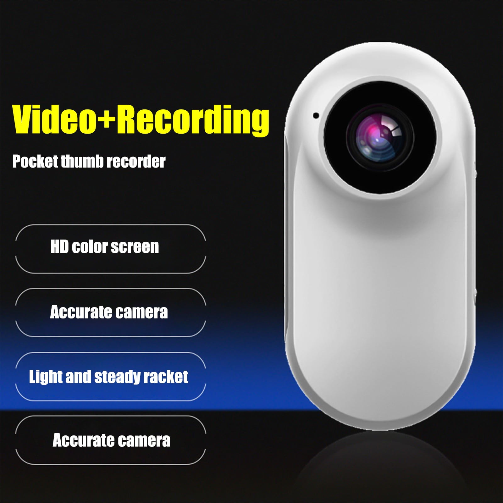 Mini 1080P Sports Camera, Small Thumb Camera with Display, Portable Travel Vlog Camera for Hands-Free Video Recording, Clip-On Selfie Camera for Life Moments