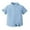Light Blue, variant on WREESH Toddler Kids Boys Button Down Shirt Spring Summer Cute Print Boys Short Sleeve Stand-Up Collar Blouse Gray