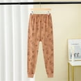 thumbnail image 3 of TOOYOU Boys Pants Unisex Pajamas Kids Cartoon All Over Print Soft Animal Sleep Pajamas Pants Size 11-12 Years , Brown, 3 of 3