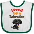 thumbnail image 3 of Inktastic Labrador Retriever Dog Black Lab Boys or Girls Baby Bib, 3 of 4